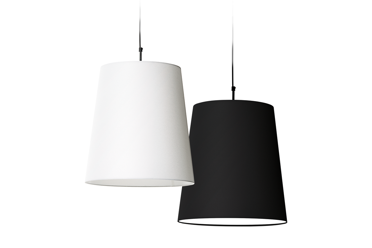 Round Light suspension black and white front view